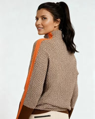 Althéa | Pull col roulé en chevrons de luxe
