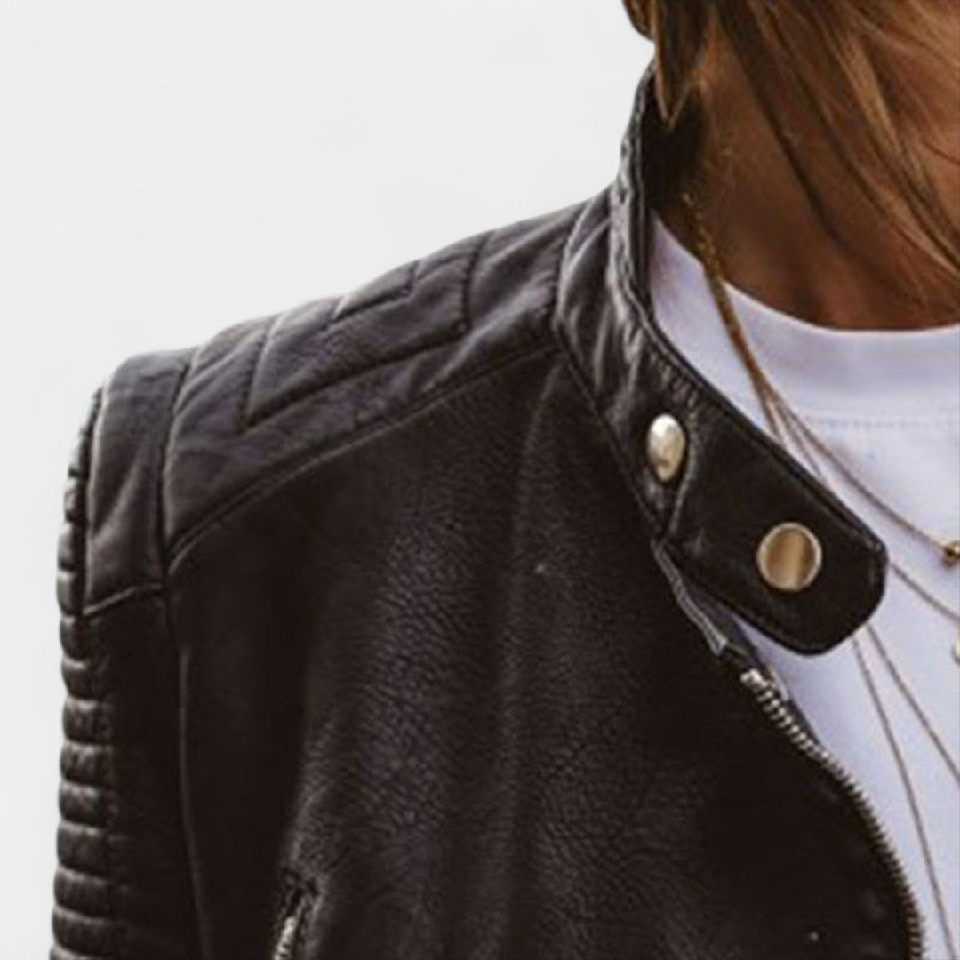 Caroline | Veste en Cuir Raffinée