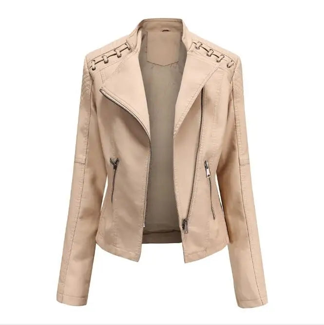 Élise | Veste classique en cuir souple