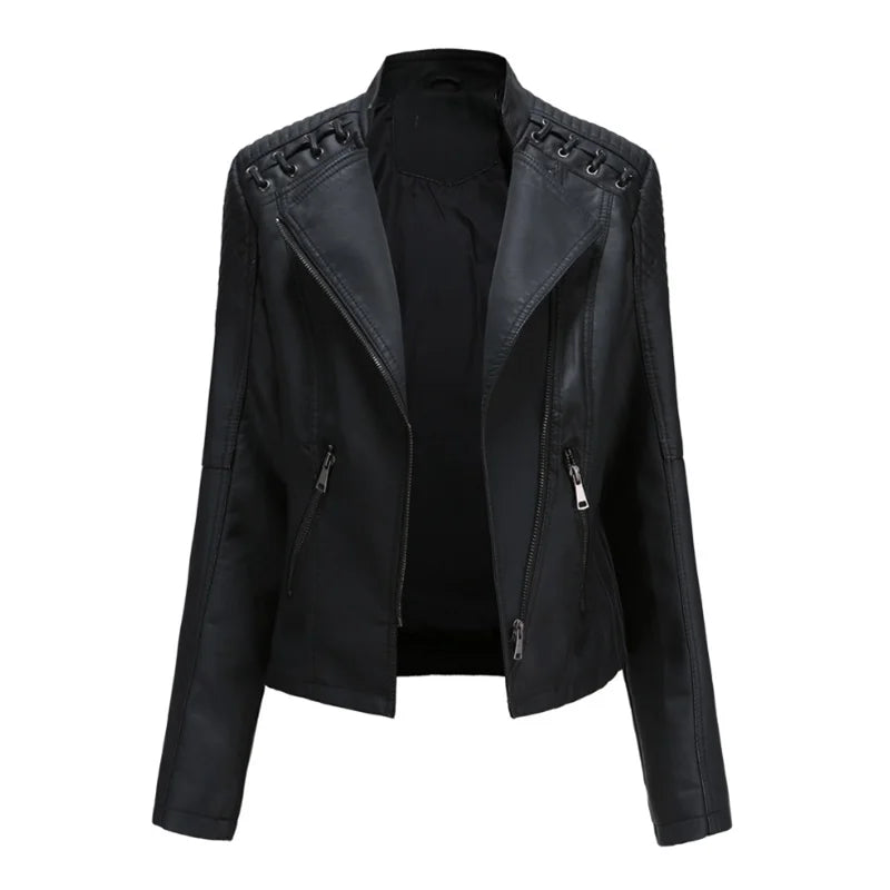 Élise | Veste classique en cuir souple