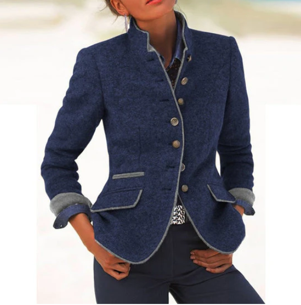 Léonie | Cardigan Élégant Avec Col Montant
