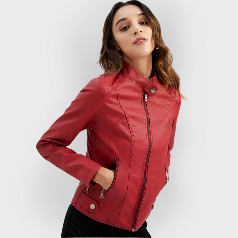 Chloé | veste en cuir lisse minimaliste