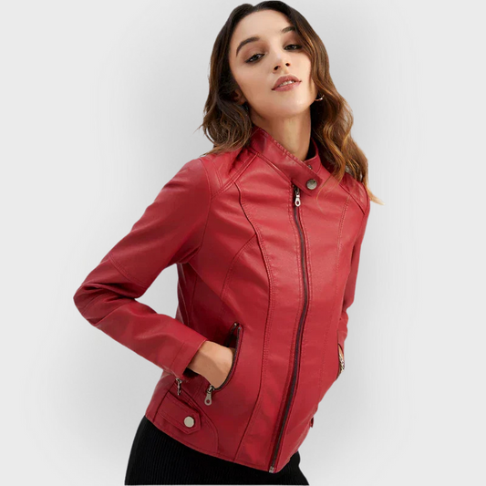 Chloé | veste en cuir lisse minimaliste