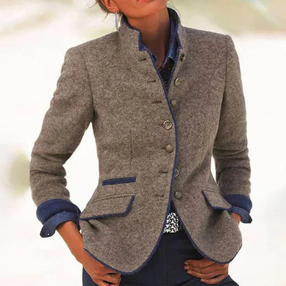 Léonie | Cardigan Élégant Avec Col Montant