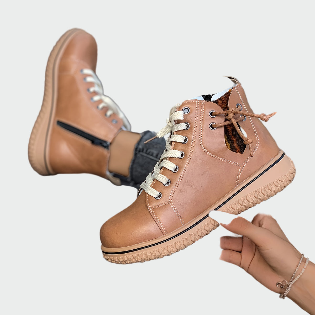 Roxane | Bottes orthopédiques en cuir jusqu’à la cheville