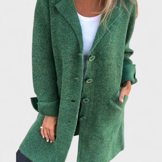 Évangeline | Manteau long décontracté avec revers