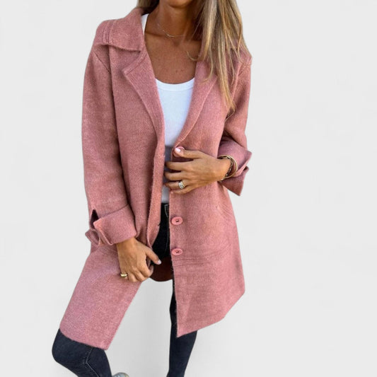 Évangeline | Manteau long décontracté avec revers