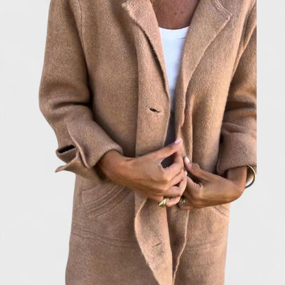 Évangeline | Manteau long décontracté avec revers
