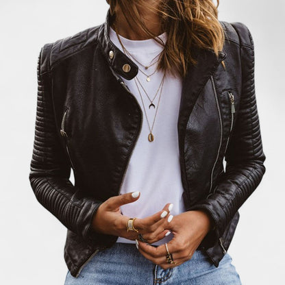 Caroline | Veste en Cuir Raffinée