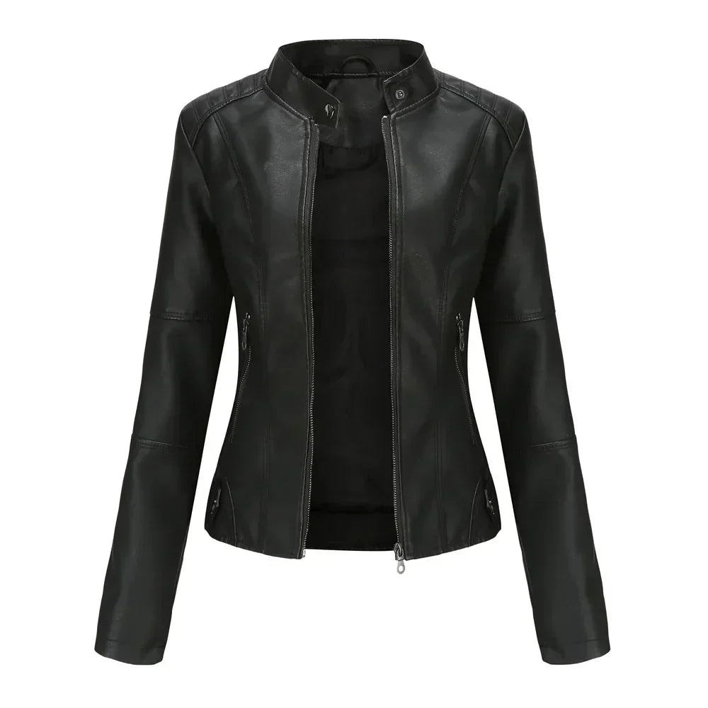 Chloé | veste en cuir lisse minimaliste