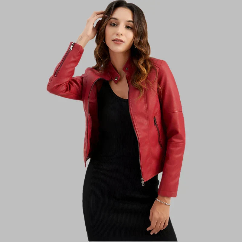 Chloé | veste en cuir lisse minimaliste