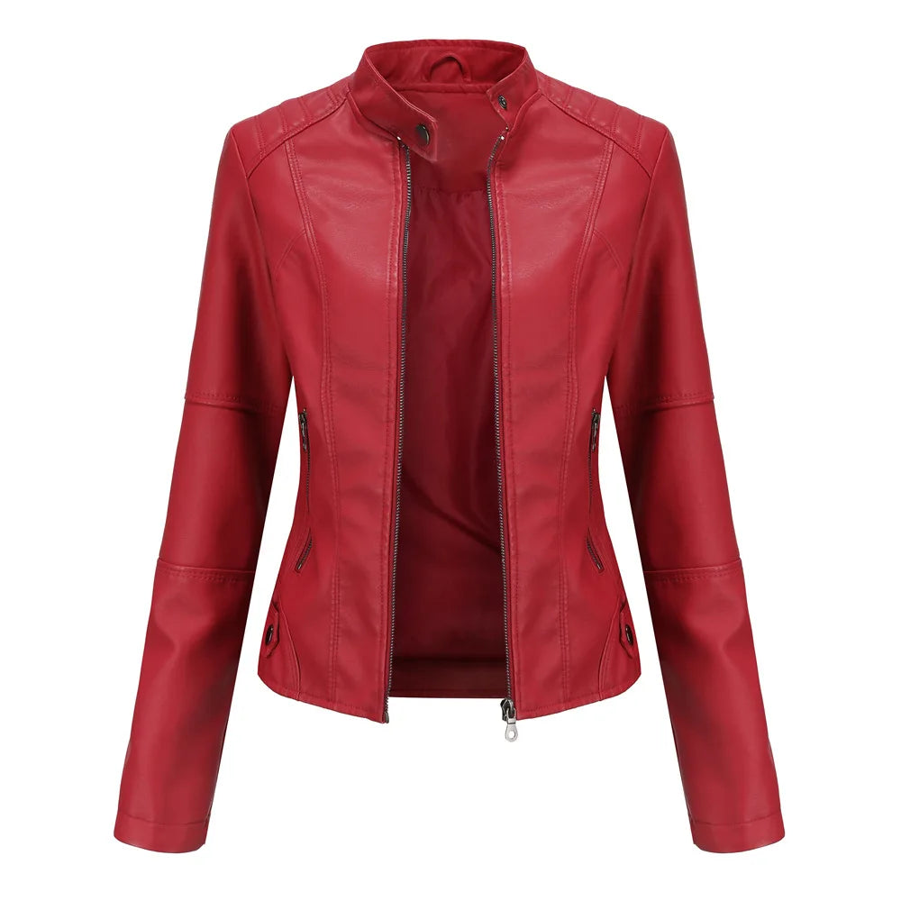 Chloé | veste en cuir lisse minimaliste