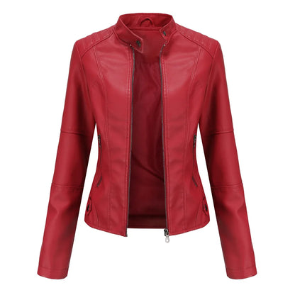 Chloé | veste en cuir lisse minimaliste