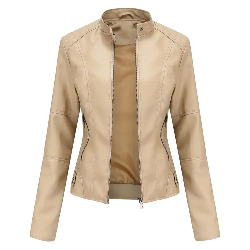 Chloé | veste en cuir lisse minimaliste