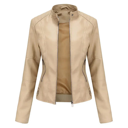 Chloé | veste en cuir lisse minimaliste