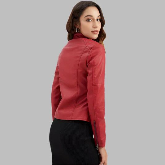 Chloé | veste en cuir lisse minimaliste