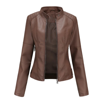 Chloé | veste en cuir lisse minimaliste