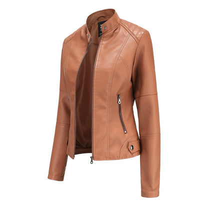 Chloé | veste en cuir lisse minimaliste