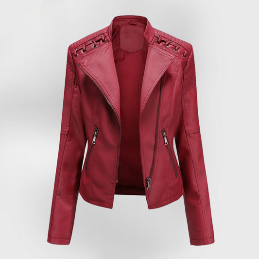 Élise | Veste classique en cuir souple