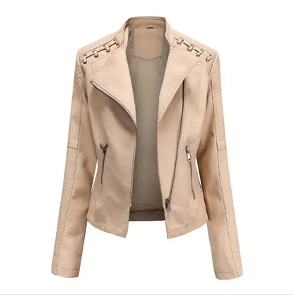 Élise | Veste classique en cuir souple