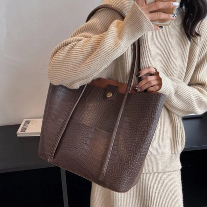 Isaline | Sac à bandoulière en cuir crocodile
