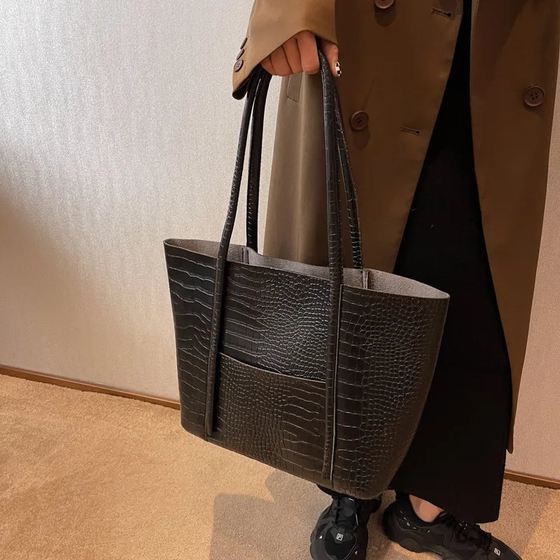Isaline | Sac à bandoulière en cuir crocodile