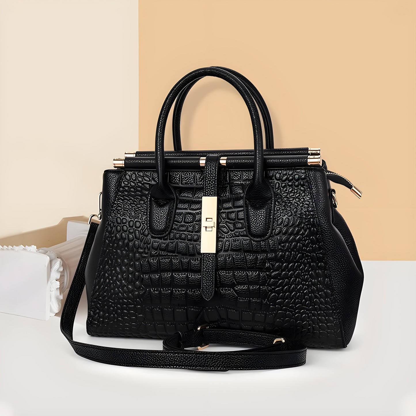 Adélaïde | Sac à Main Effet Croco