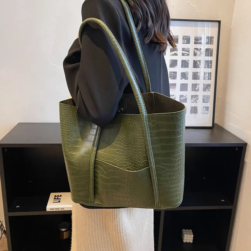 Isaline | Sac à bandoulière en cuir crocodile