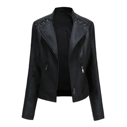 Élise | Veste classique en cuir souple