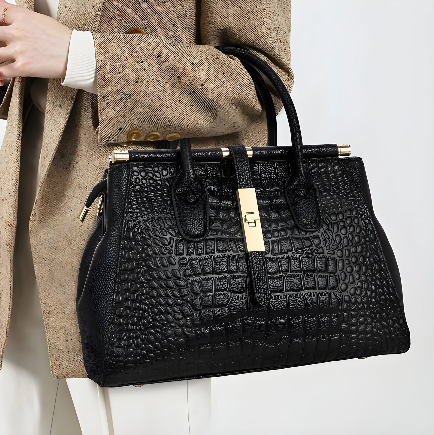 Adélaïde | Sac à Main Effet Croco