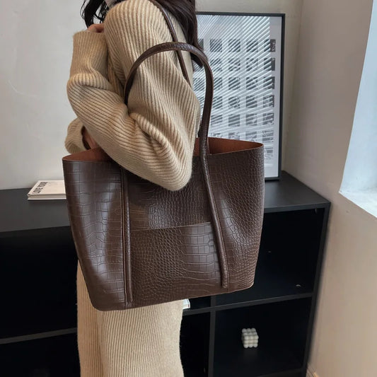 Isaline | Sac à bandoulière en cuir crocodile