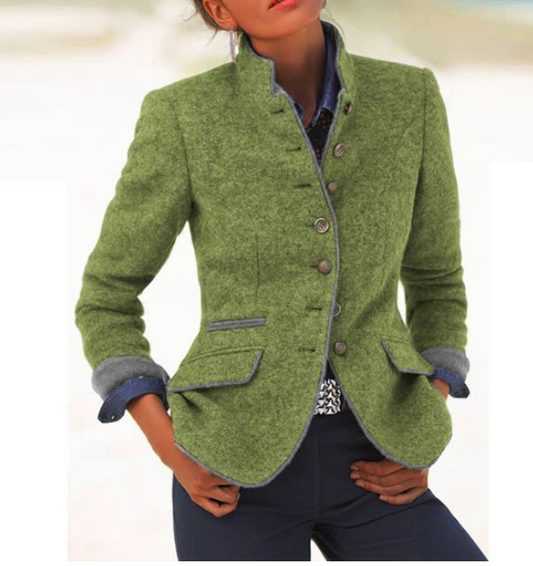 Léonie | Cardigan Élégant Avec Col Montant