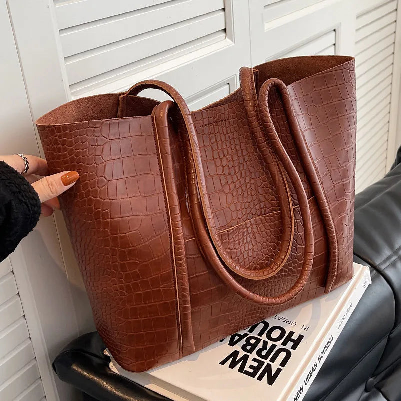 Isaline | Sac à bandoulière en cuir crocodile