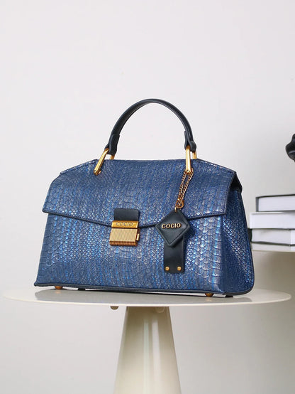 Amandine | Sac Cabas Celeste Python